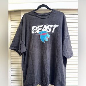 Beast Graphic Men's Black T-Shirt Sz 3XL
